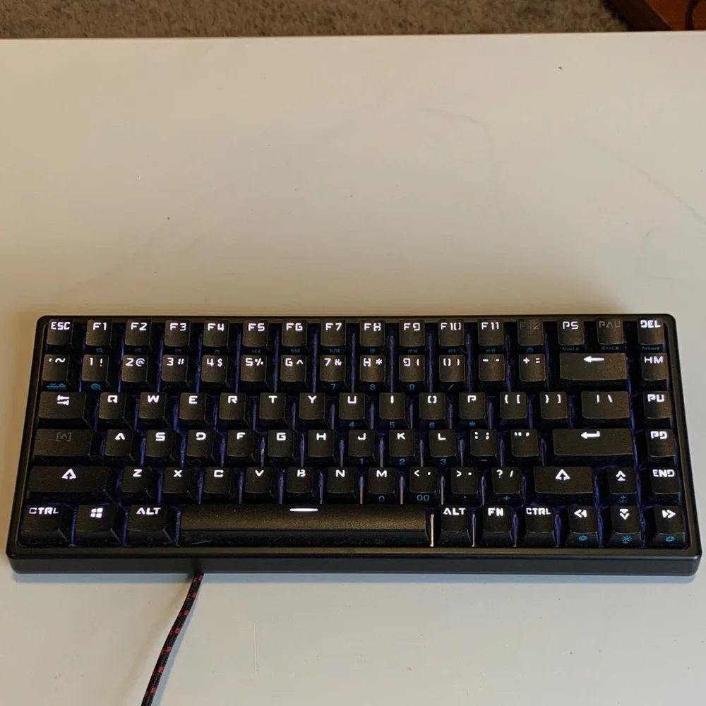 Compact Black Wired Keyboard